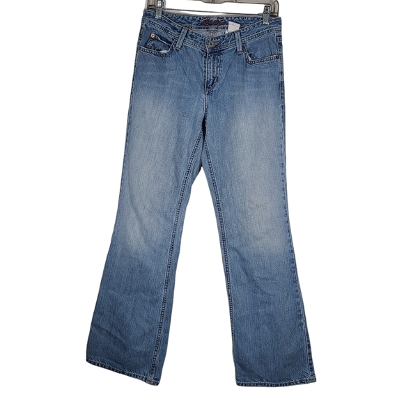 Y2K Eddie‎ Bauer Flare Blue Jeans Sz 6 - Picture 1 of 5